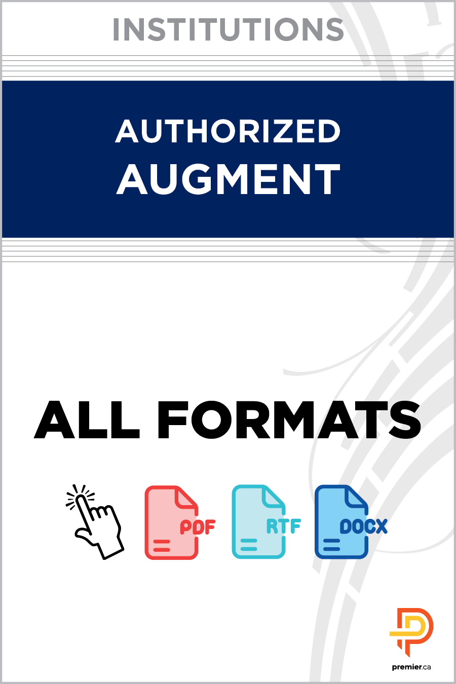 Authorized Augment all file formats for institutions